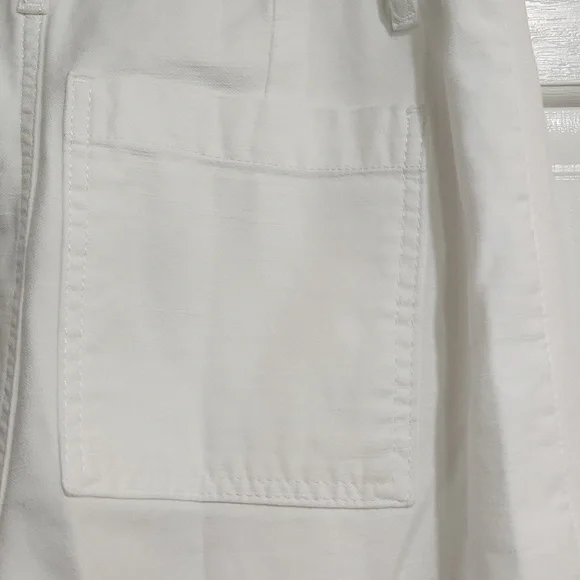 FRAME the 70s patch pocket crop in white Size 24 - Picture 9 of 9